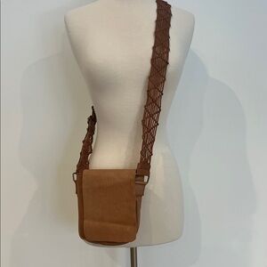 Latico Tan Leather Crossbody Bag